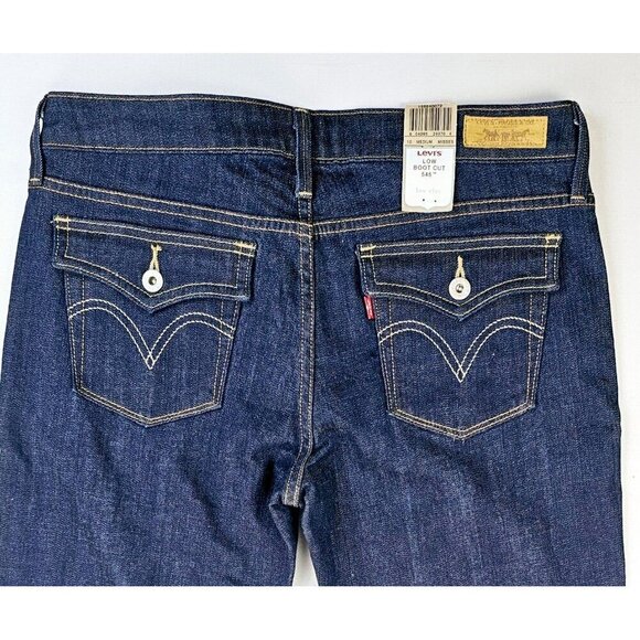 Levi's Size 10 Medium Women's 31" Inseam 545 Low Boot Cut Blue Denim Jeans NWT - Picture 12 of 15